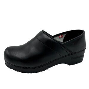 Sanita Original Danish Clog Black Leather Professional Women’s Size 37/US 5.5-6